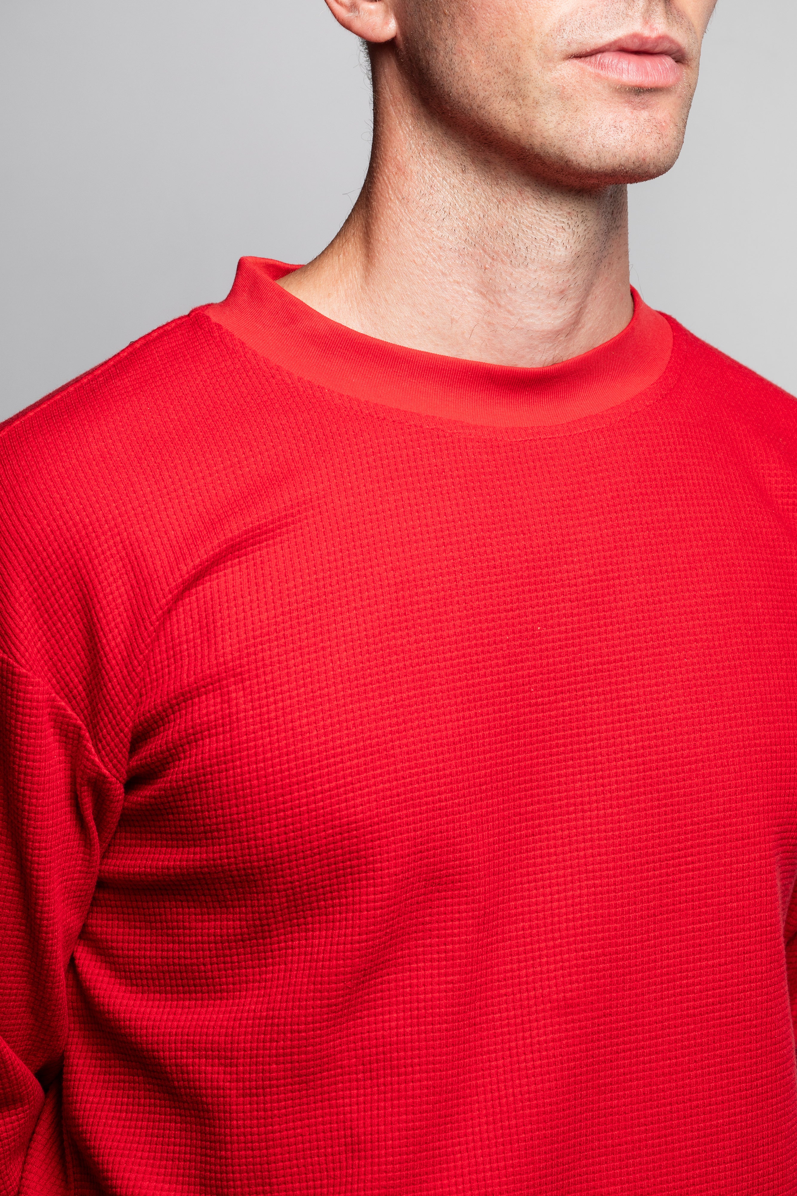 Red Waffle Long Sleeve