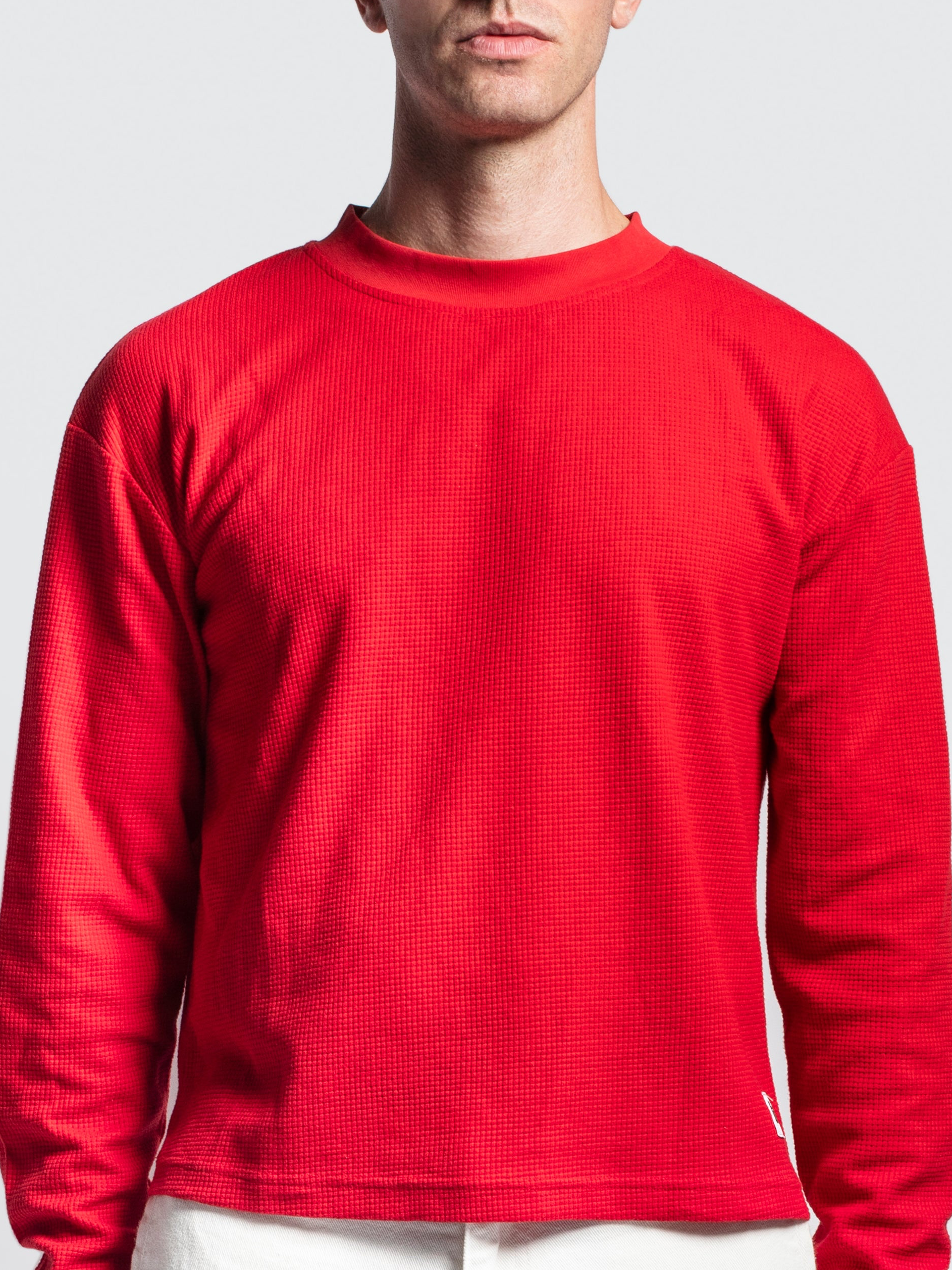 Red Waffle Long Sleeve