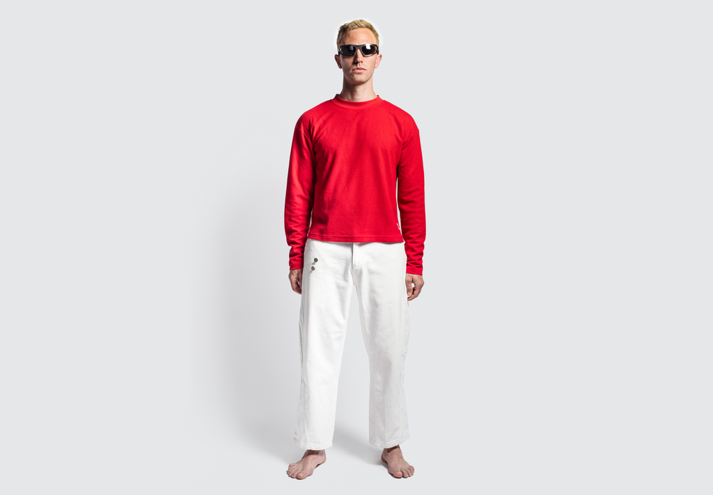 Red Waffle Long Sleeve