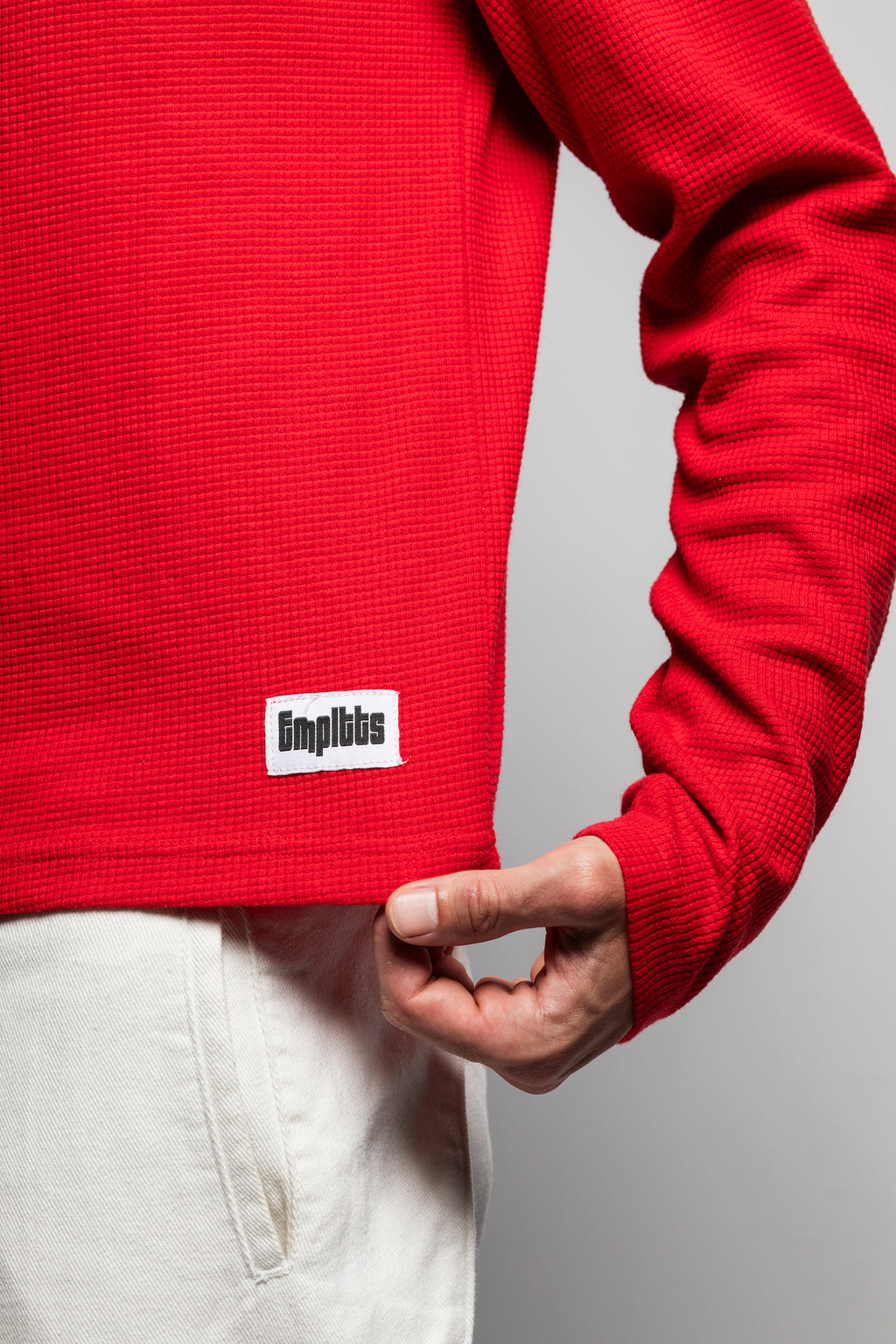 Red Waffle Long Sleeve
