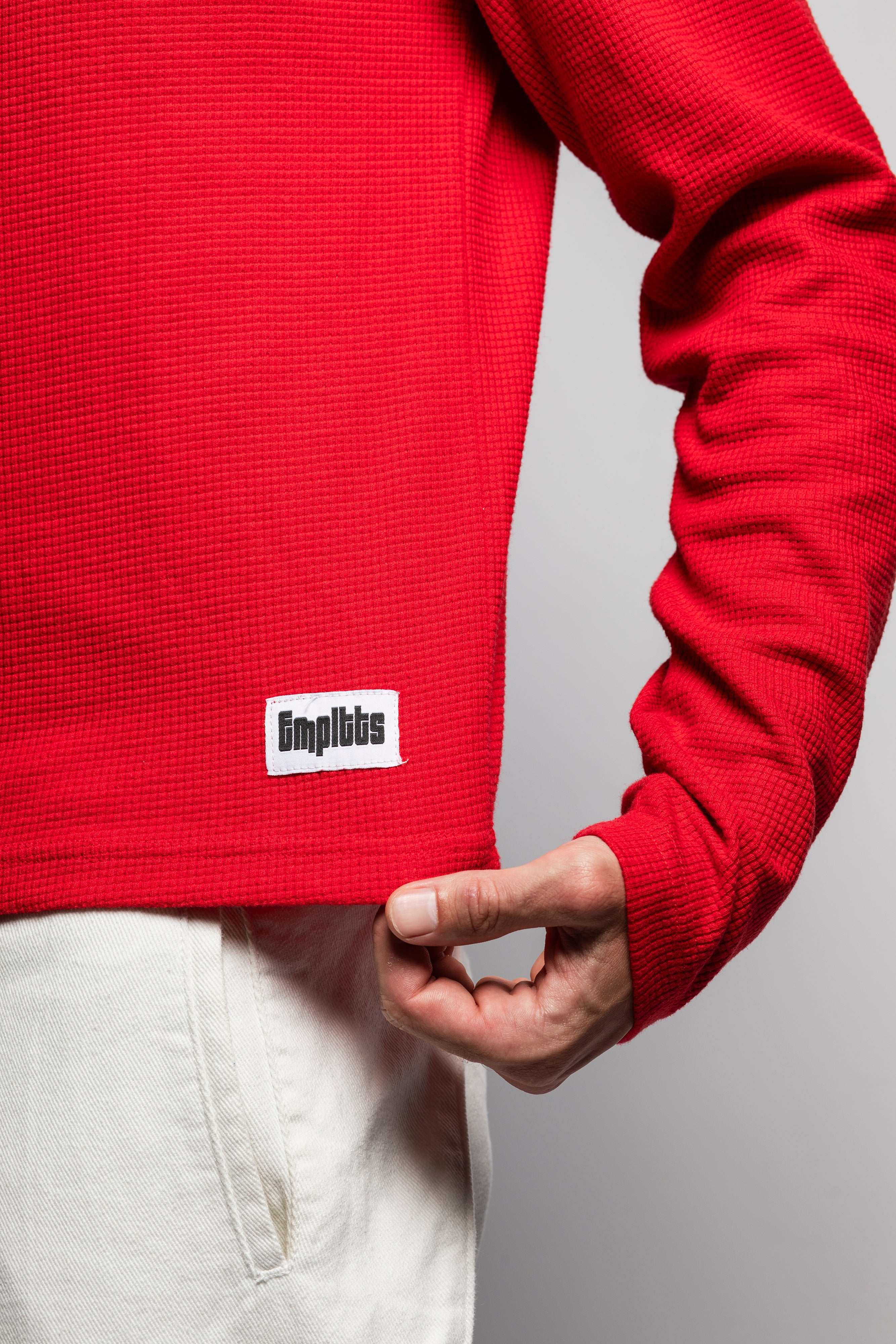 Red Waffle Long Sleeve