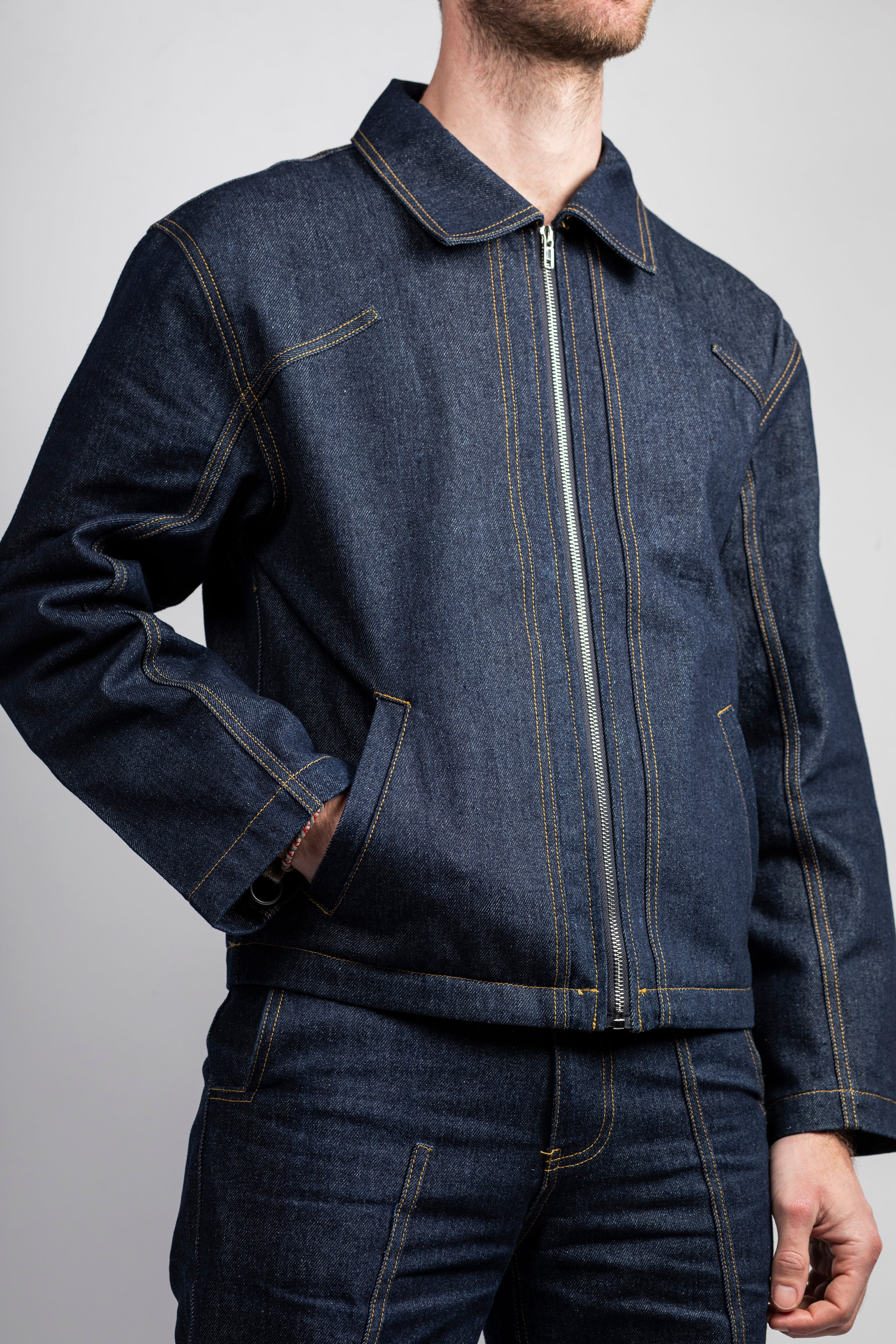 Blue Raw Denim Jacket