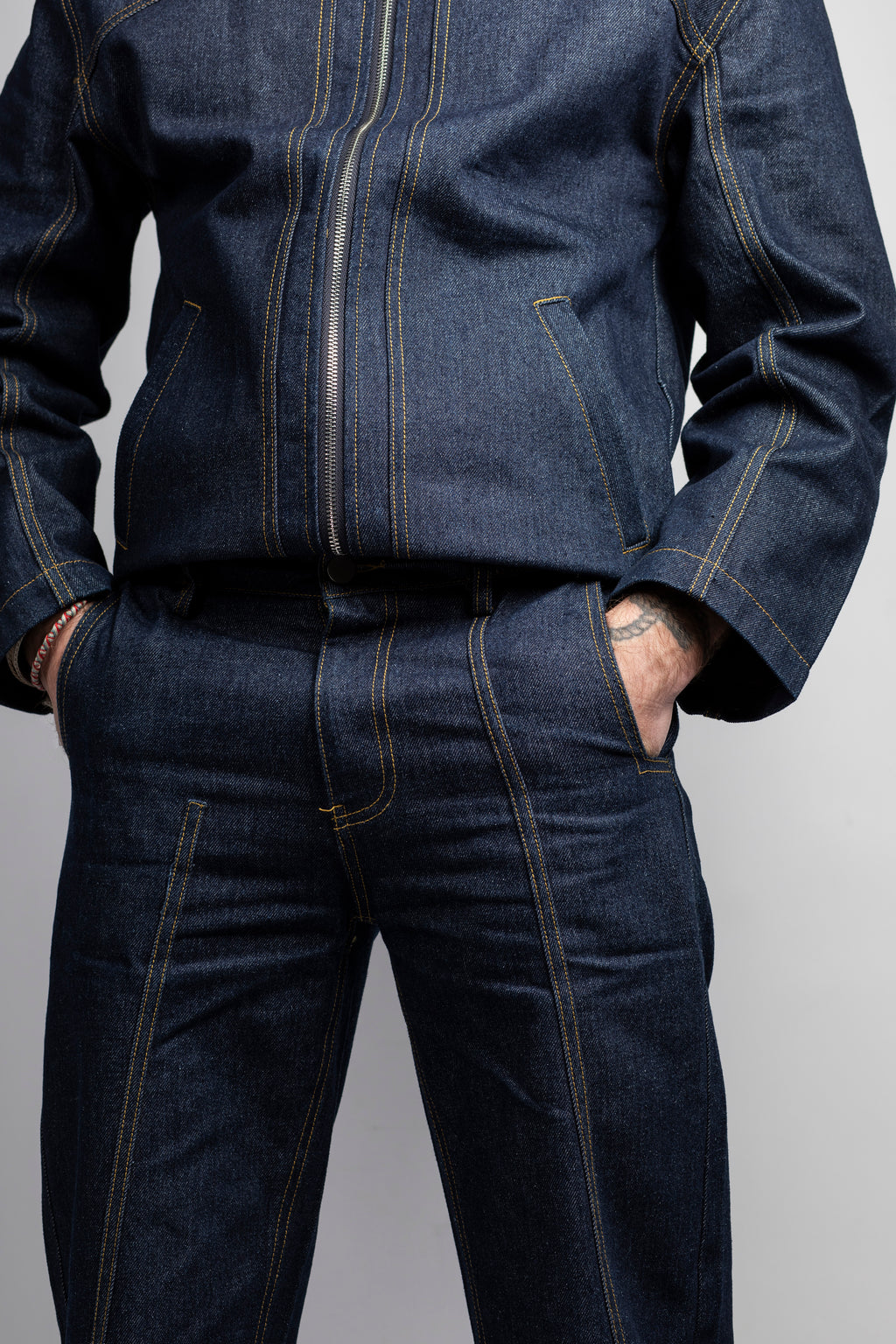 Blue Raw Denim Jean