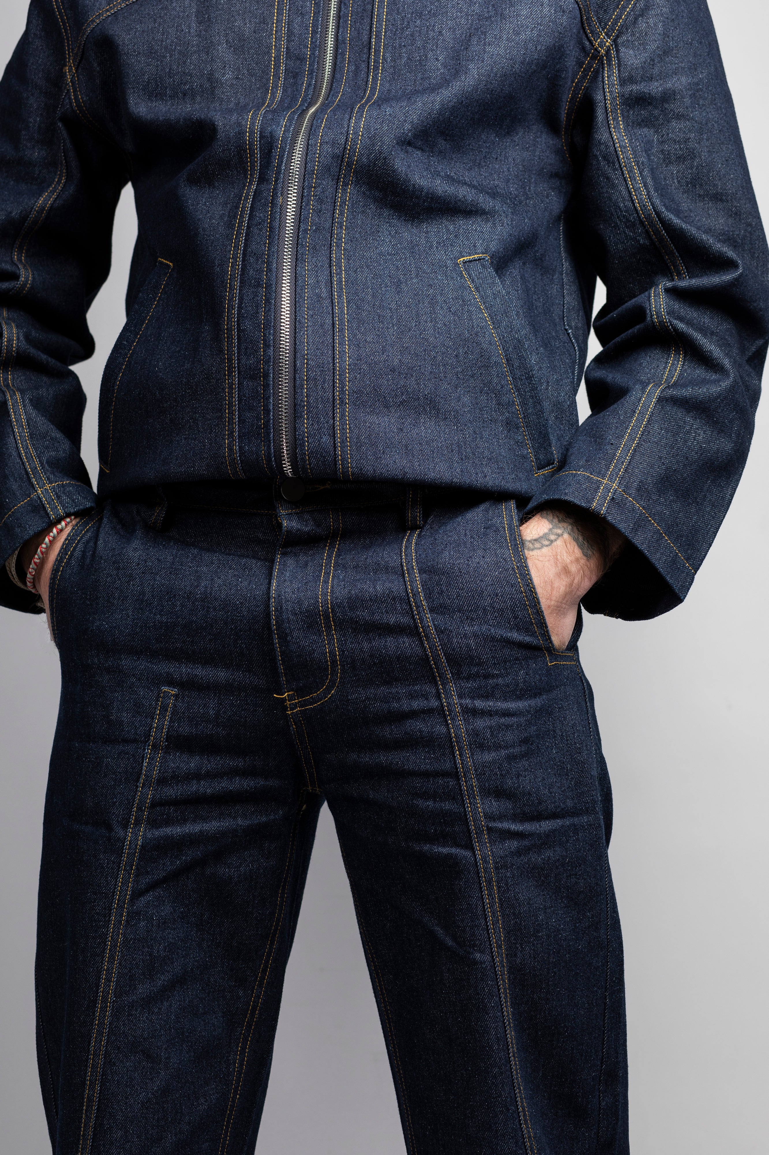 Blue Raw Denim Jean